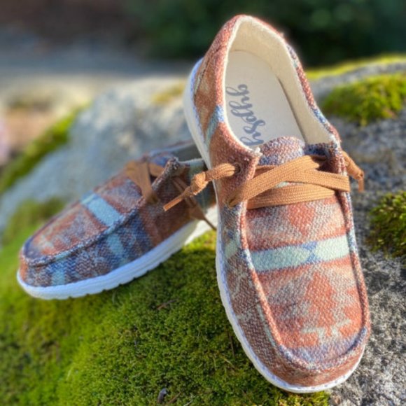 New Gypsy Jazz Aaliyah Slip On Shoes in Rust - Picture 1 of 4